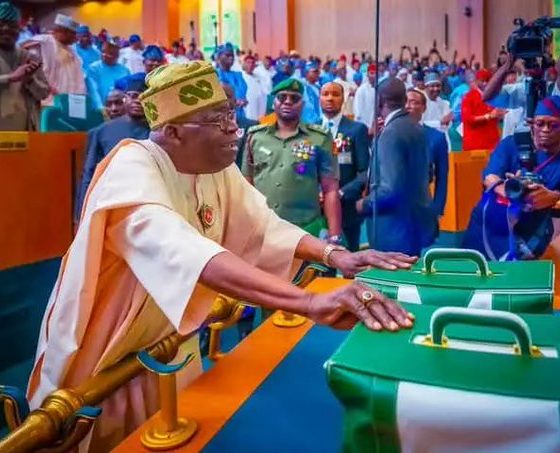 President Bola Ahmed Tinubu During 2025 Budget Presentation to ther joint session of the National Assembly.