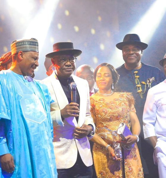 Minister of the FCT, Nyesom Wike, wins the ‘Minister of the Year’ award at ThisDay's 30th Anniversary and ARISE News' 12th Anniversary and Awards.