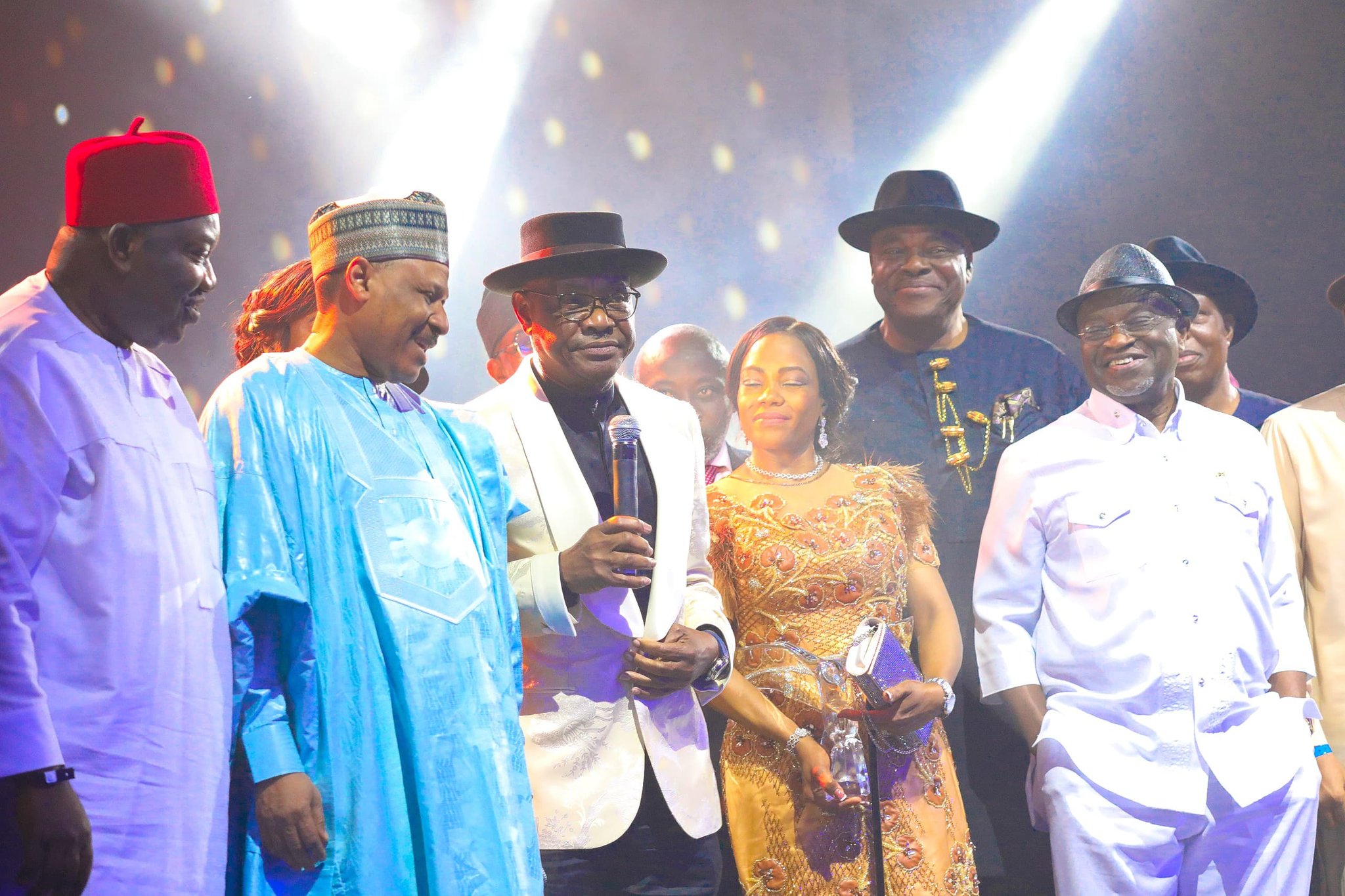 Minister of the FCT, Nyesom Wike, wins the ‘Minister of the Year’ award at ThisDay's 30th Anniversary and ARISE News' 12th Anniversary and Awards.