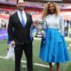With tennis great Serena Williams in attendance, Chelsea completed a trophy treble in an unbeaten domestic season in English soccer by defeating Manchester United 3-0 in the