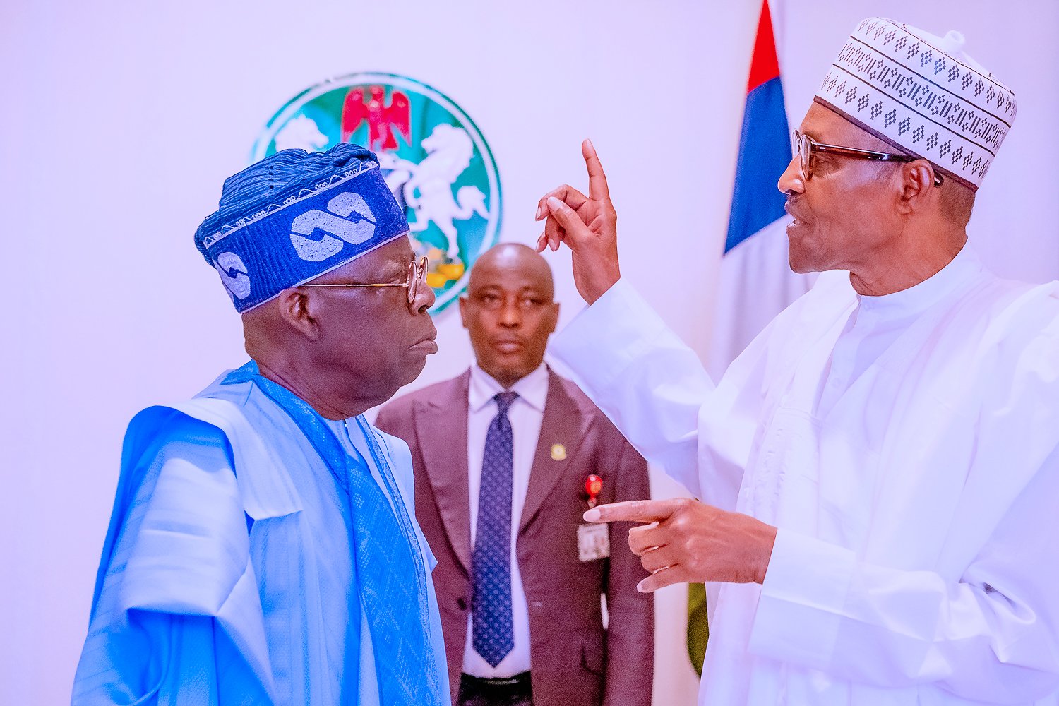 Photo of President Bọla Ahmed Tinubu PBAT, GCFR and his predecessor, Muhammadu Buhari