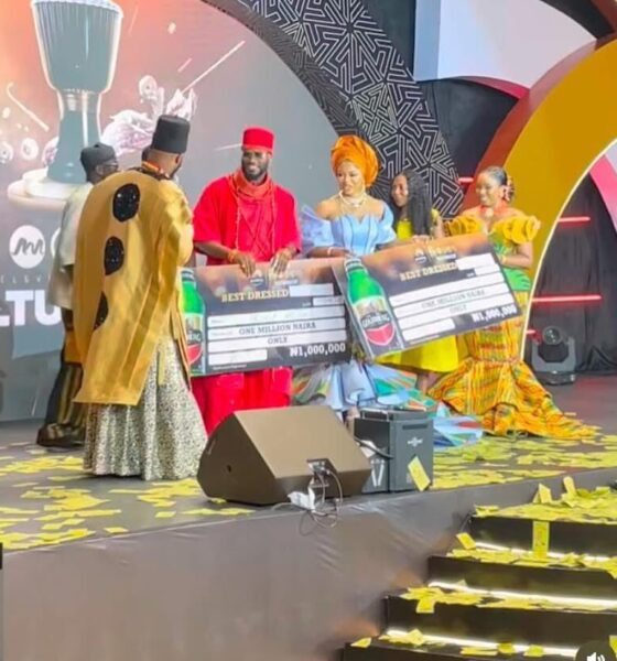 Prince Nelson and Liquorose won the sum of 1million naira each for best Dressed Male and Female at the AMVCA cultural day.