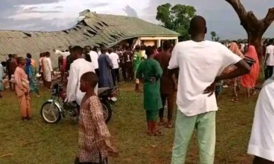 Students Escape Death As Classroom Collapses During WAEC Exam In Taraba
