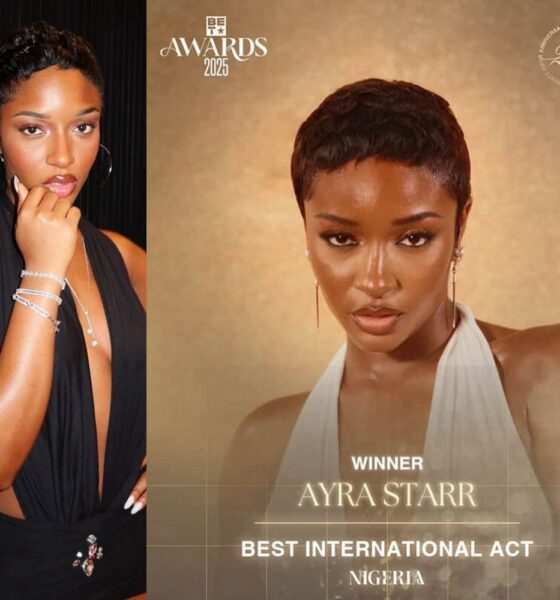Ayra Starr beats Tyla, Rema, Uncle Waffles, Joé Dwèt Filé, Mc Luanna and Black Sherif to win the Best International Act Award at the 2025 BET Awards. #BETAwards2025