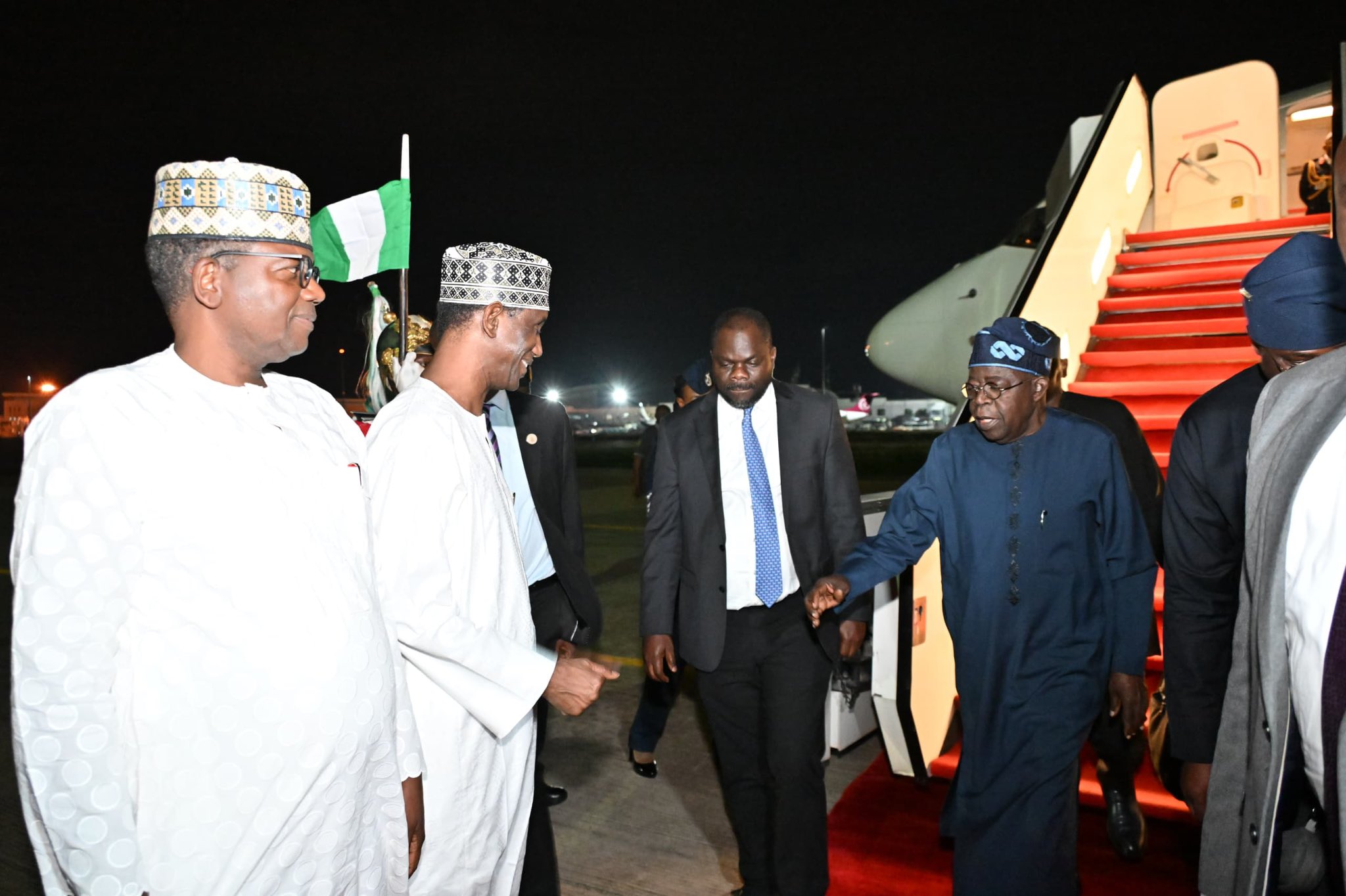 President Bola Ahmed Tinubu has arrived in Abuja following his two-nation diplomatic tour to Saint Lucia and Brazil.