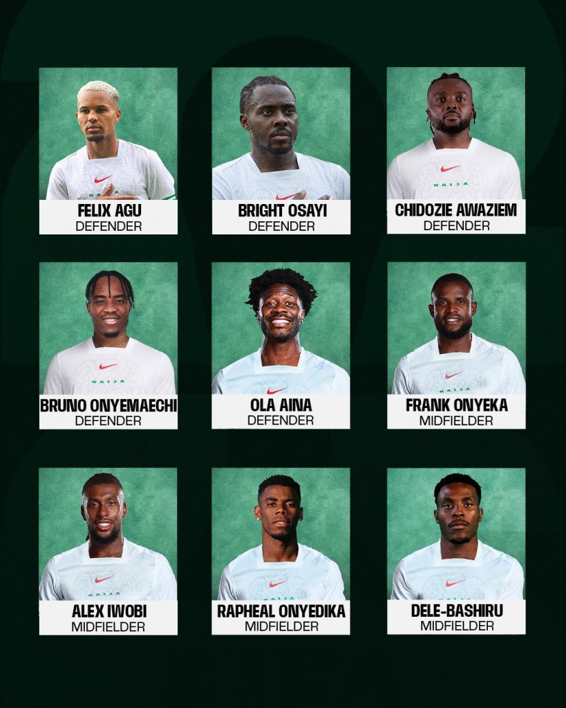 Eric Chelle names Nigeria squad vs Rwanda and South Africa