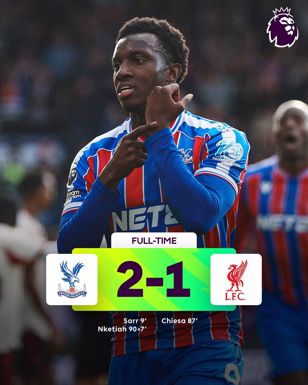 Crystal Palace vs Liverpool 2-1