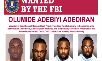 FBI Offers $10,000 Reward for Nigerian Fugitive Olumide Adediran