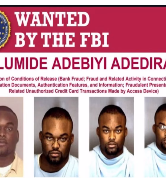 FBI Offers $10,000 Reward for Nigerian Fugitive Olumide Adediran