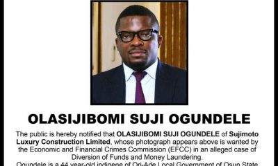EFCC declares Olasijibomi Ogundele wanted
