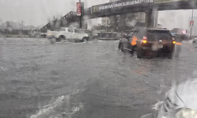 Heavy Rains Flood Lagos’ Lekki District, Submerge Luxury Cars and Disrupt Businesses
