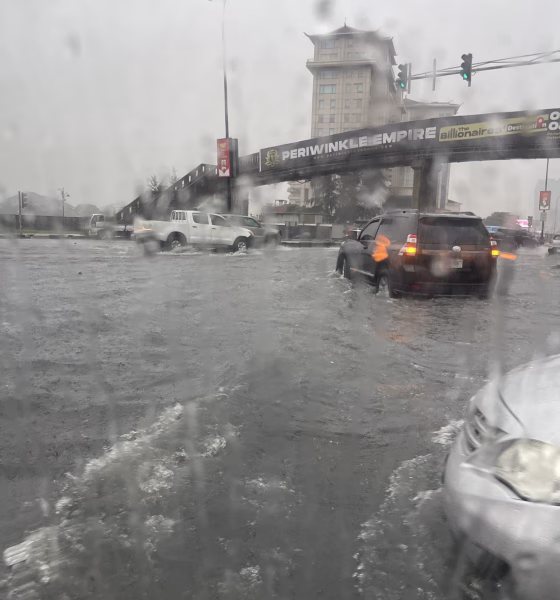 Heavy Rains Flood Lagos’ Lekki District, Submerge Luxury Cars and Disrupt Businesses