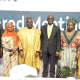 EGM: From left: Mr. Usman Abdulkadir, Executive Director, Risk Management and Compliance; Mr. Sam Okagbue, Non-Executive Director; Hajiya Yabawa Lawan Wabi, Non-Executive Director; Alhaji Hafiz Mohammed Bashir, Acting Chairman; Mr. Ebenezer Kolawole, Managing Director/CEO (Ag.); Prof. Iyabo Obasanjo, Non-Executive Director; Hajiya Halima Babangida, Non-Executive Director; and Mr. Alaba Williams, Company Secretary during the court-ordered meeting of Unity Bank Plc on the proposed merger with Prov