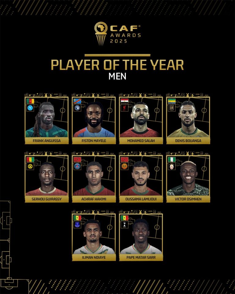 Osimhen Leads Nigeria’s Charge for CAF Player of the Year