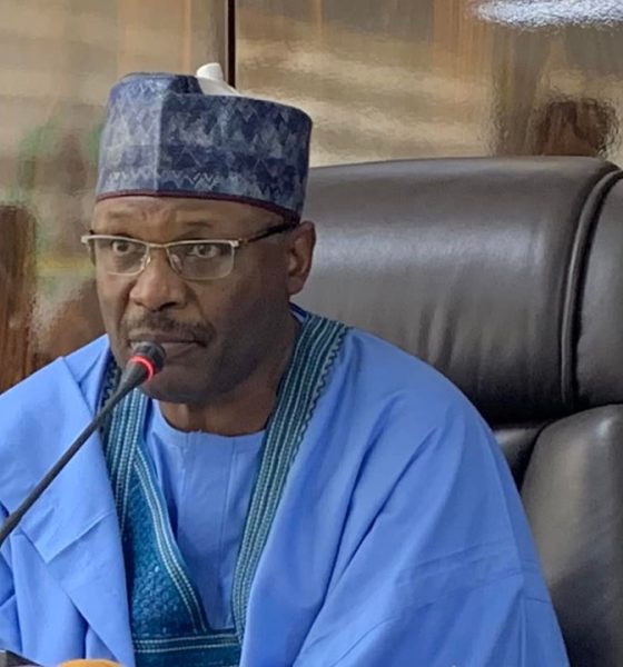 Professor Mahmood Yakubu has handed over to May Agbamuche as the Acting National Chairman of the Independent National Electoral Commission (INEC).