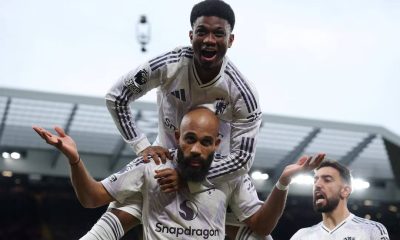 Manchester United beat Liverpool 2-1 at Anfield as Ruben Amorim celebrates his biggest win as United boss, ending a decade-long wait for victory there.