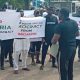 Members of the Peoples Democratic Party (PDP) staged a peaceful protest at the US Embassy in Abuja, calling on the international community to help safeguard Nigeria’s democracy and prevent a slide into a one-party system.
