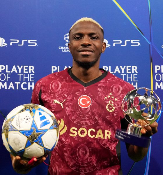 Victor Osimhen scored a hat-trick as Galatasaray beat Ajax 3-0 in the Champions League, moving second in Group H and topping the 2025/26 scoring chart.
