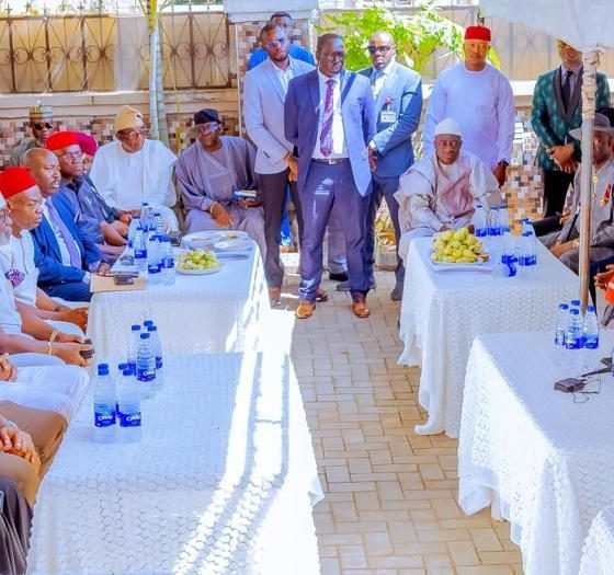 Akpabio condolence visit to Senator Okechukwu Ezea