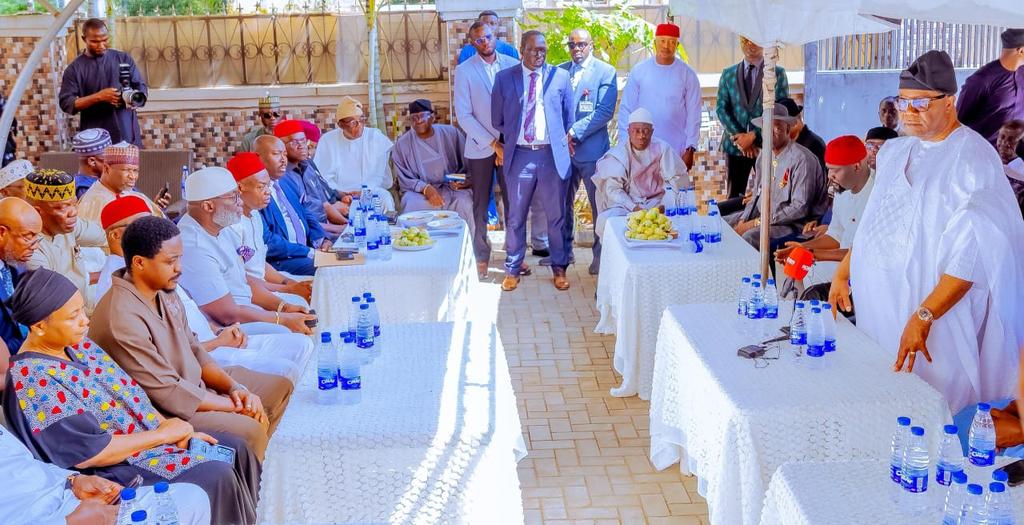Akpabio condolence visit to Senator Okechukwu Ezea