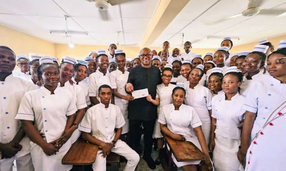 Peter Obi Donates ₦10 Million to Nursing College in Ibadan
