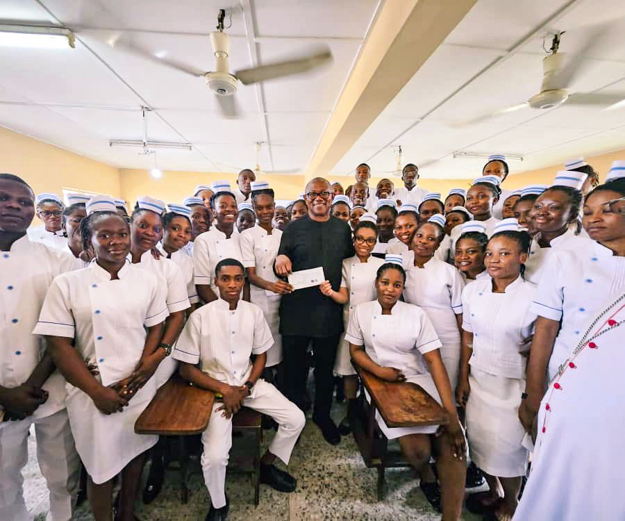 Peter Obi Donates ₦10 Million to Nursing College in Ibadan