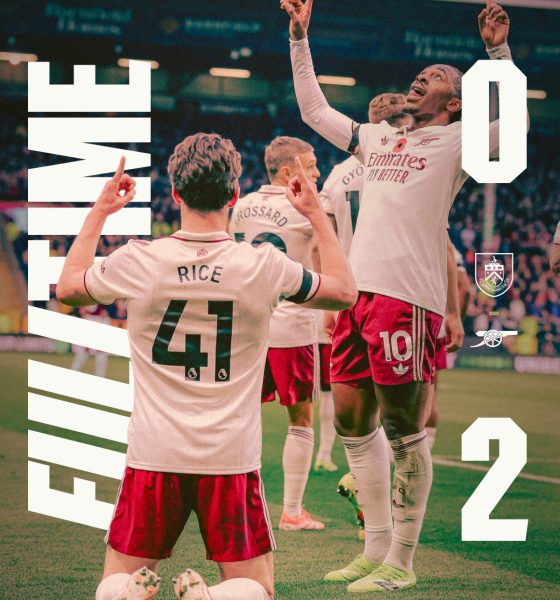 Arsenal Beat Burnley 2–0 as Gyökeres and Rice Score in First-Half Headers