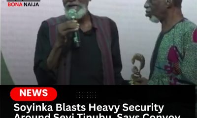Soyinka Blasts Heavy Security Around Seyi Tinubu, Says Convoy Could “Take Over Benin Republic”