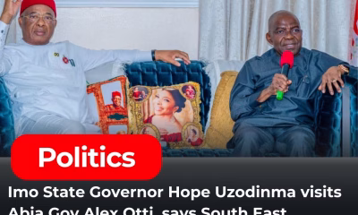 Imo Gov Uzodinma Visits Gov Otti, Says South East Governors Determined to Develop Region