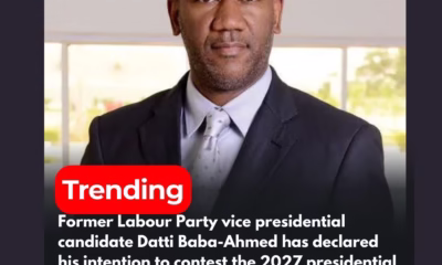 Former Labour Party vice presidential candidate Datti Baba-Ahmed has declared his intention to contest the 2027 presidential election in Abuja.