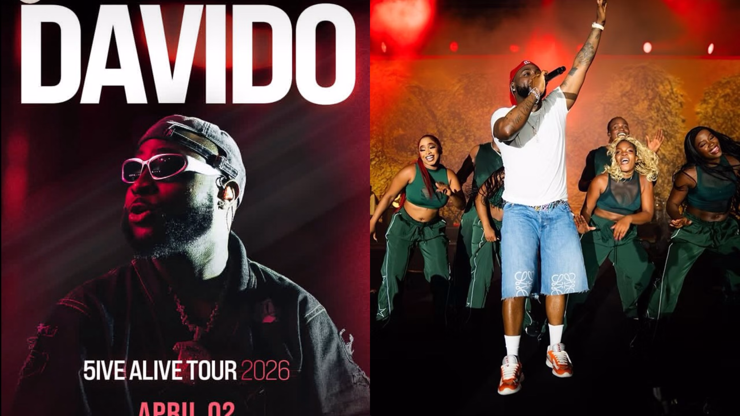 Davido Announces 2026 5ive Alive World Tour Across Europe, Africa, North America