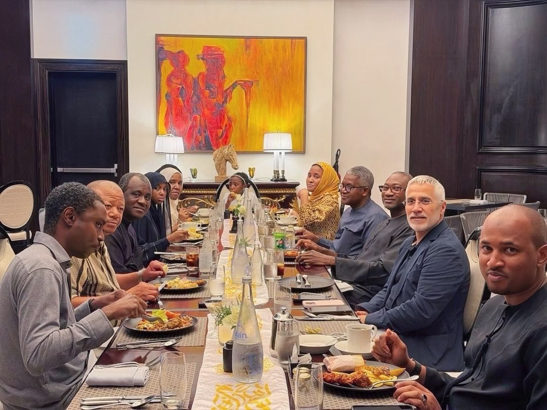 Femi Otedola Shares Iftar Dinner with Dangote Family in Abu Dhabi