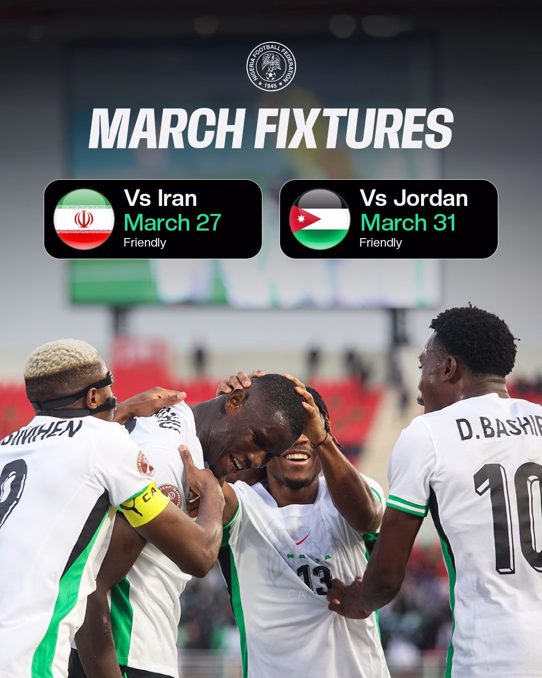 Super Eagles Friendlies with Iran, Jordan in Doubt Over Middle East Crisis