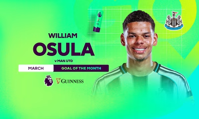 Newcastle Star Osula Beats All to March Goal of the Month Prize