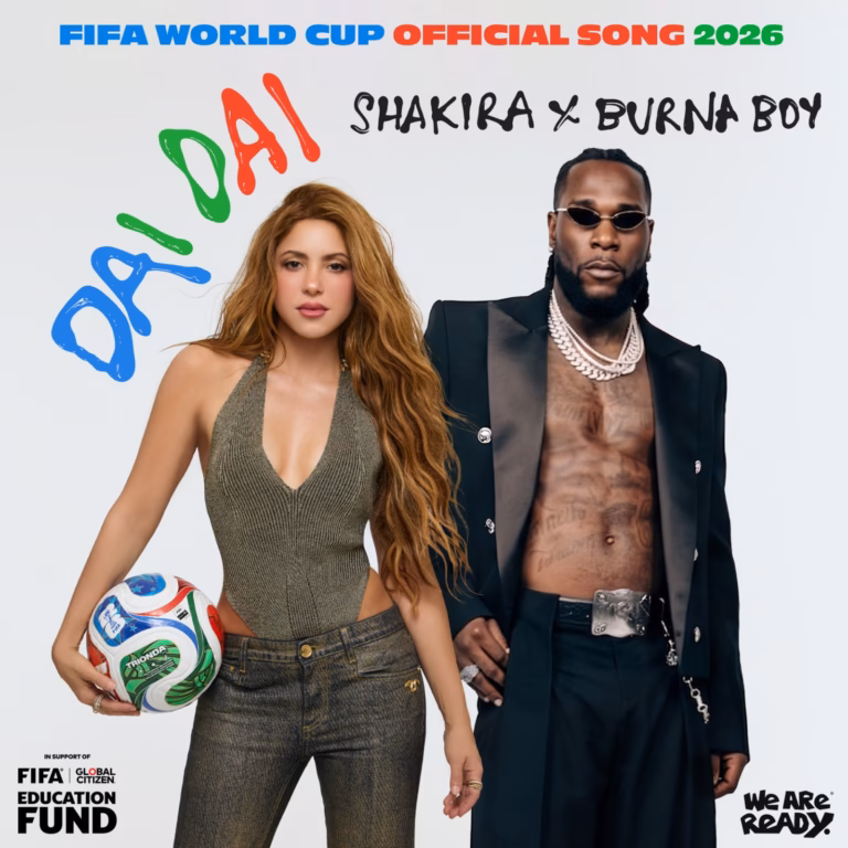 Shakira & Burna Boy Donate “Dai Dai” Proceeds to FIFA Global Citizen Education Fund