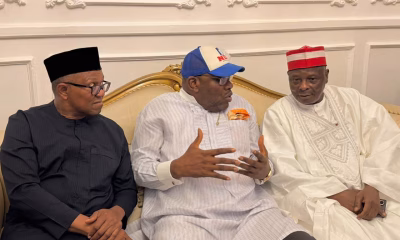 Peter Obi and Rabiu Kwankwaso at NDC headquarters Abuja