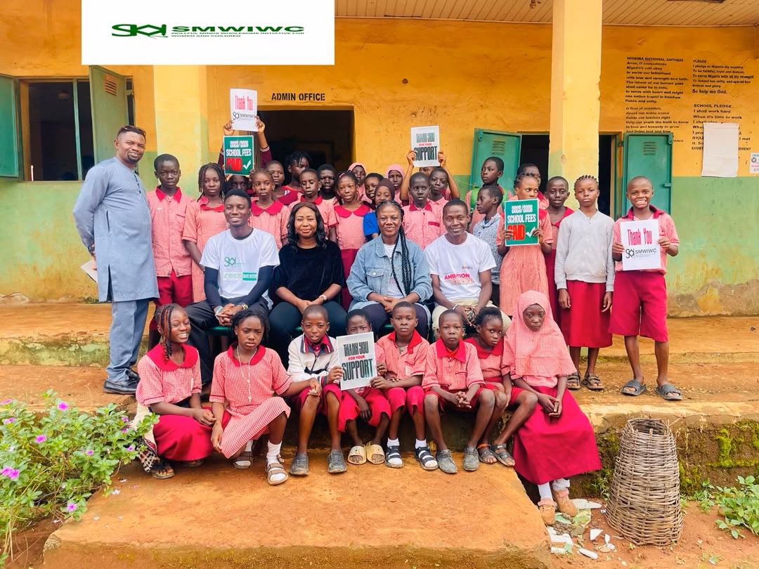 Skillful Minds Mid-Year Outreach 2026 as volunteers present educational support to vulnerable pupils at LEA Primary School Byazhin Abuja.