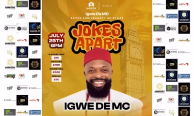 JOKES APART IGWE DE MC LIVE 5PM • JULY 25, 2026